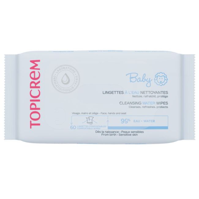 Topicrem Baby Lingette Nettoyante 4Paquets/60