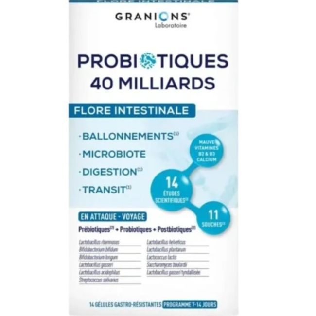Granions Probiotiques Flore Intestinale Gel Gastro-Res B/7