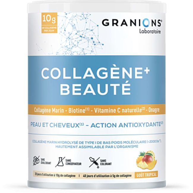 Granions Collagene + Beaute Pdr Tropical Pot/220G