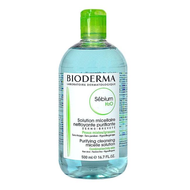 Bioderma Sebium H2O Eau Micellaire Sans Savon Nettoyante Peau Grasse Fl/500Ml