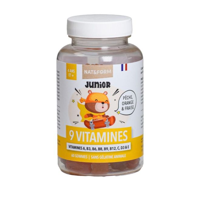 Nat&Form Junior Ours Gomme Oursons 9 Vitamines B/60
