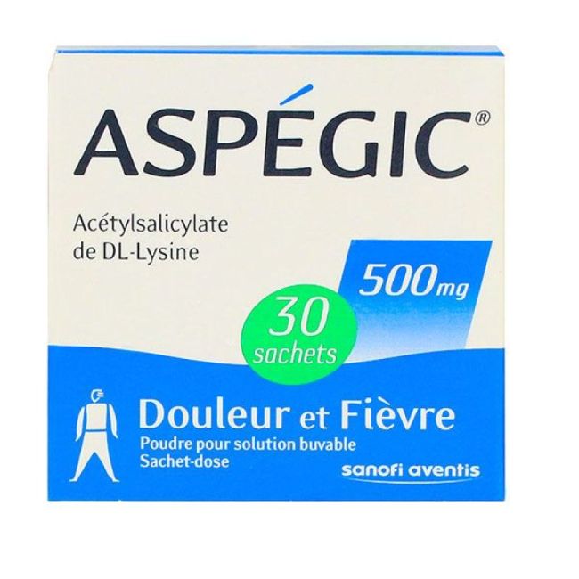 Aspegic 500 Mg Pdr Sol Buv En Sachet-Dose 30Sach