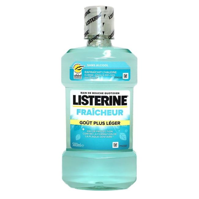 Listerine Fraicheur Bain Bouche Gout Plus Leger Fl/500Ml
