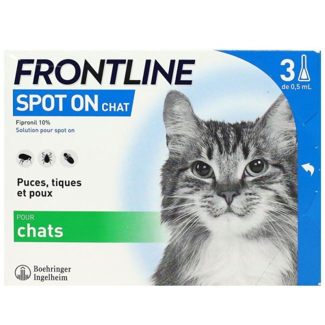 Frontline Solution Pour Spot-On Chat 3Pipette/0,5Ml