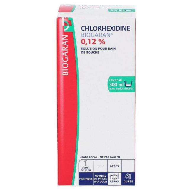 Chlorhexidine Biogaran 0,12 % S Bain Bouche Fl/300Ml