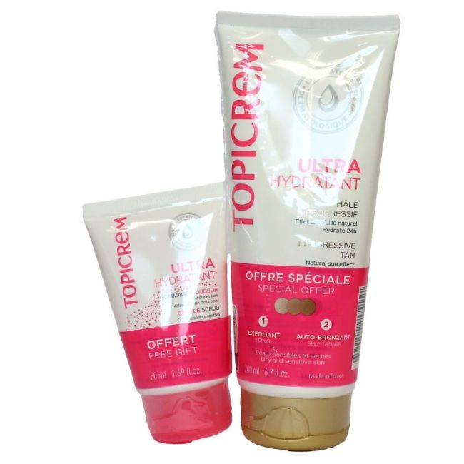 Topicrem Ultra-Hydratant Lait Hale Progressif T/200Ml+Gommage Douceur