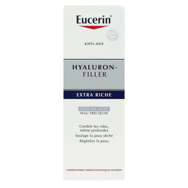 Eucerin Hyaluron-Filler Extra Riche Emuls Soin Anti-Rides De Nuit Fl Pompe/50Ml