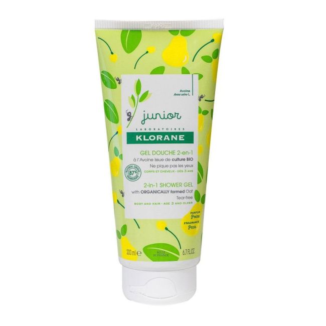 Klorane Junior Gel Douche Poire T/200Ml