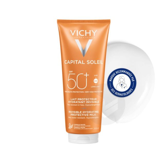 Vichy Capital Soleil Spf50+ Lait Hydratant Corps T/300Ml