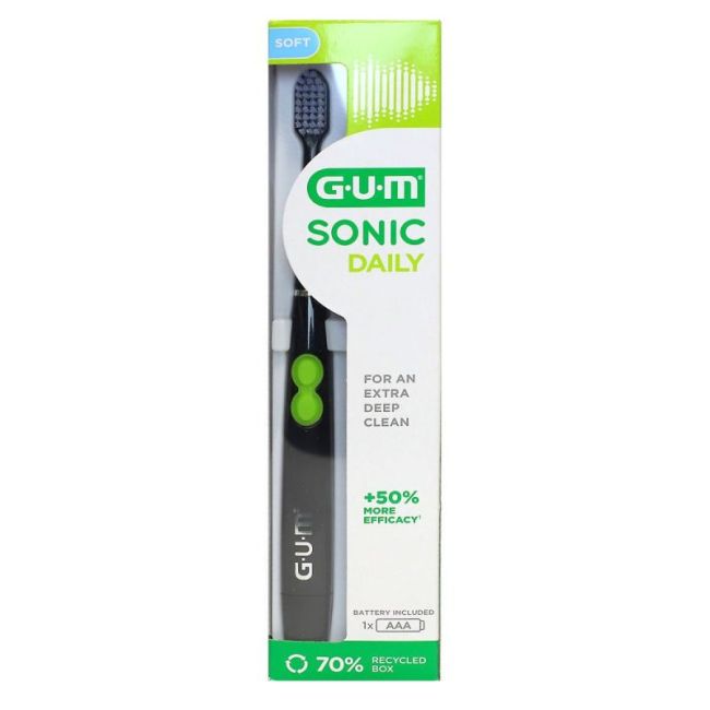 Gum Sonic Daily Brosse Dents Electrique Souple Noire