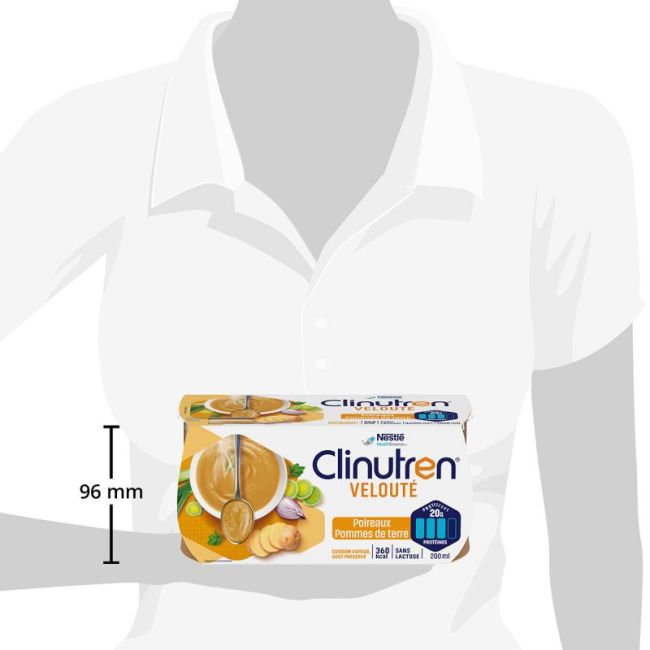 Clinutren Soupe Veloute Nutriment Poireaux Pommes De Terre 4Cups/200Ml