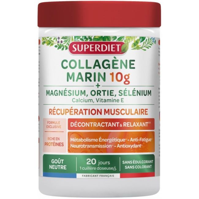 Superdiet Collagene Marin 10 G Pdr Masse Musculaire Pot/240G