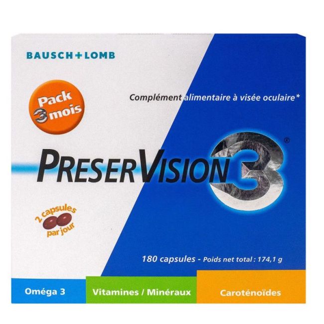 Preservision 3 Caps Visee Ophtalmique Pack/3B/60