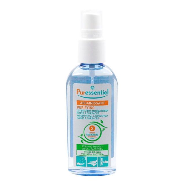 Puressentiel Antibacterien Lot Mains Surfaces 3 Huiles Essentielles Spray/80Ml