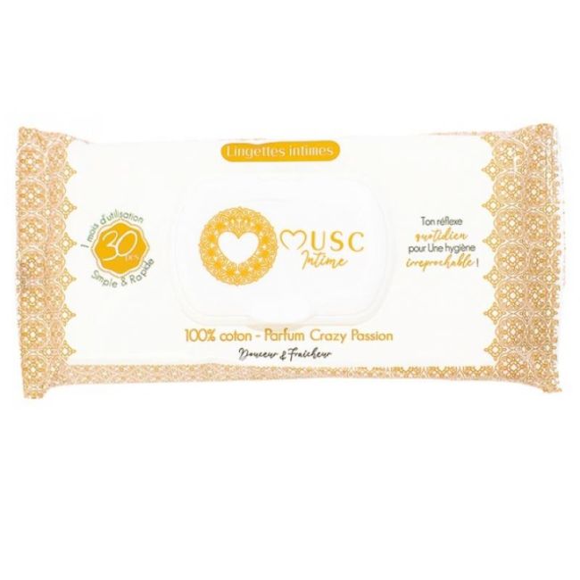 Musc Intime La Pulpeuse Lingette Intime Crazy Passion Paquet/30