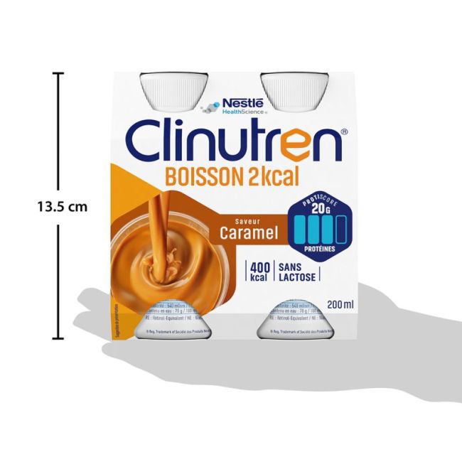 Clinutren Boisson 2 Kcal Nutriment Caramel 4Bouteilles/200Ml