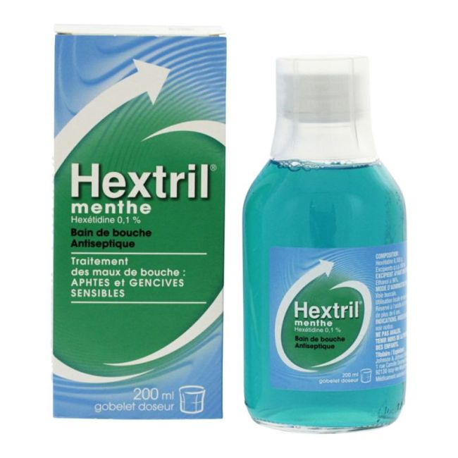 Hextril 0,1 % S Bain Bouche Menthe Fl/200Ml