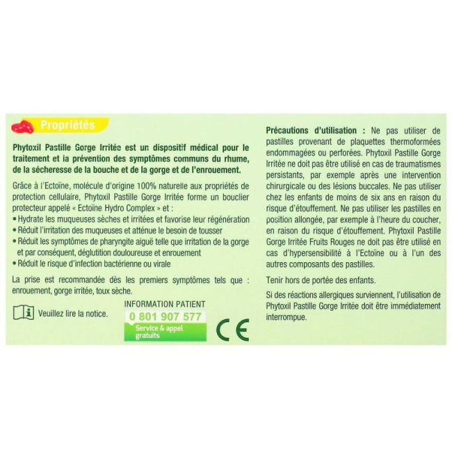 Phytoxil Mal De Gorge Past Fruits Rouges Adulte Enfant +6Ans B/16