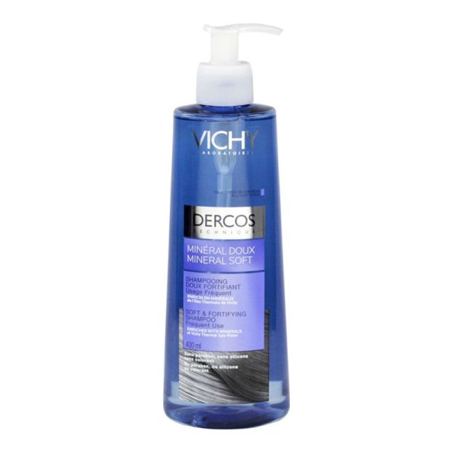 Dercos Shampooing Mineral Doux Fl Pompe/400Ml