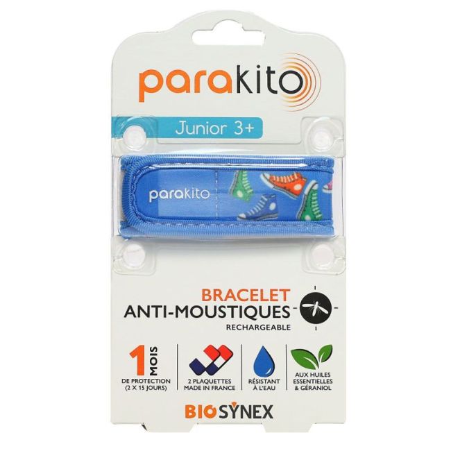 Parakito Junior 2 Bracelet Rechargeable Anti-Moustique Baskets B/2