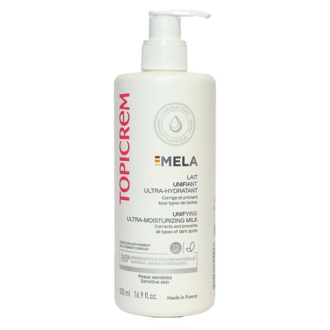 Topicrem Mela Lait Unifiant Ultra-Hydratant Fl Pompe/500Ml