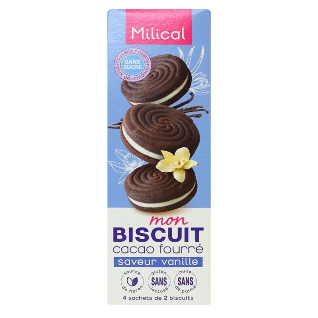 Milical Biscuit Cacao Fourre Vanille 4Sach/2