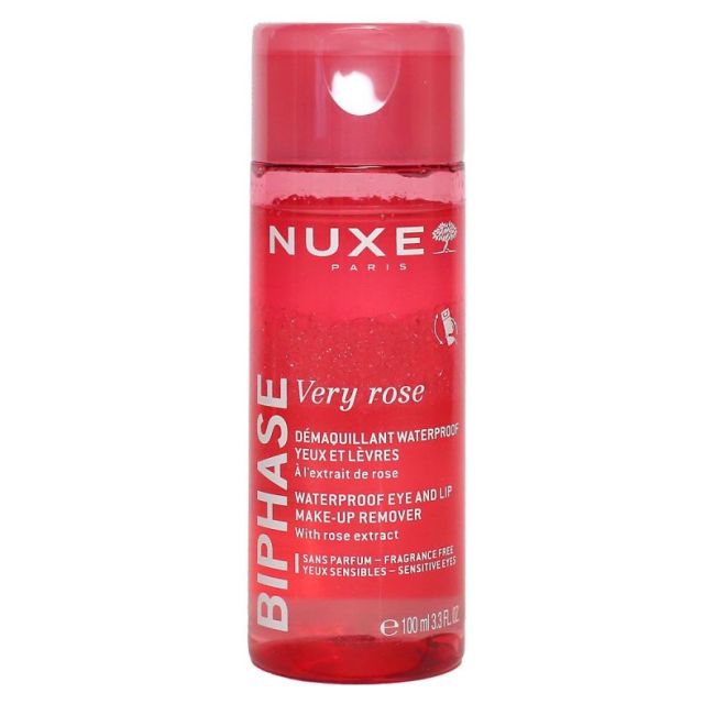Nuxe Very Rose Fluide Demaquillant Waterproof Biphase Yeux Et Levres Fl/100Ml