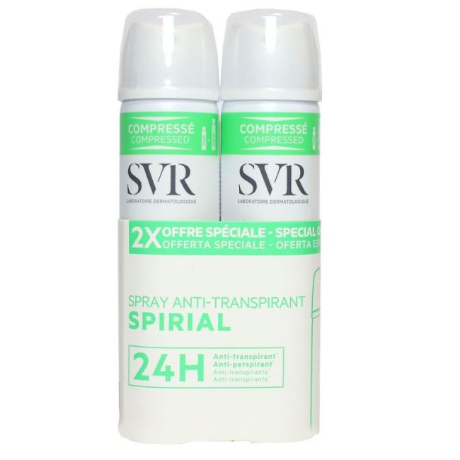 Svr Spirial Deodorant Soin Anti-Transpirant 2Spray Compresse/75Ml