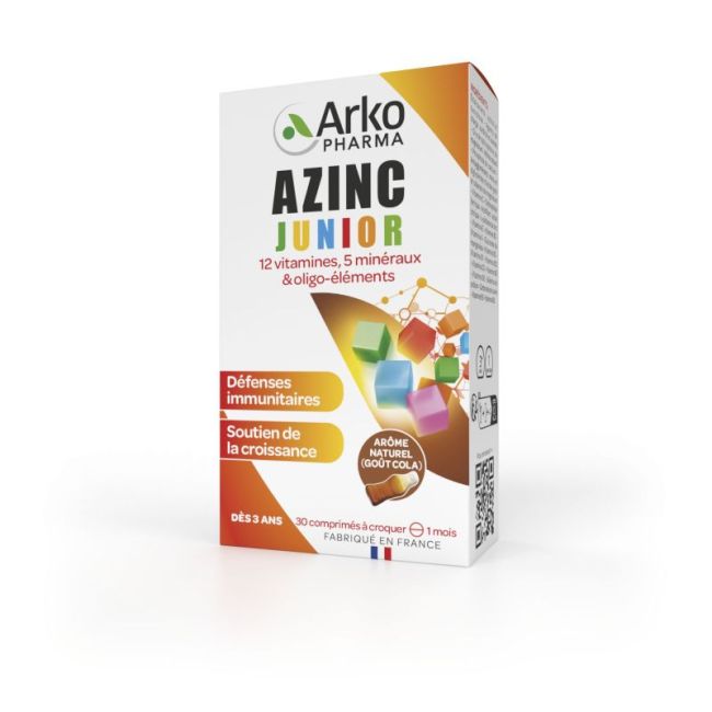 Azinc Vitalite Junior Cpr A Croquer Cola Des 4 Ans B/30