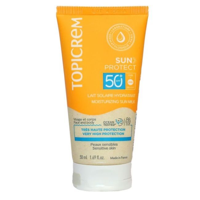 Topicrem Sun Protect Spf50+ Lait Solaire Hydratant T/50Ml