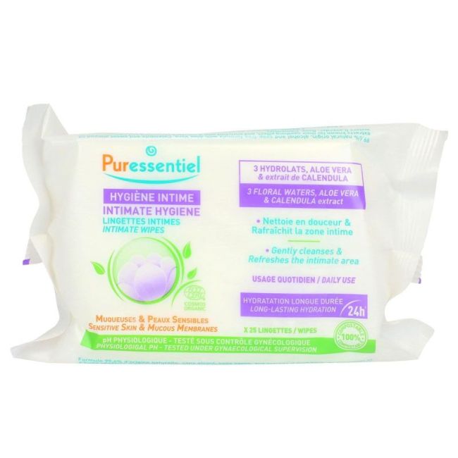 Puressentiel Intimite Lingette Intime Quotidienne Bio Paquet/25