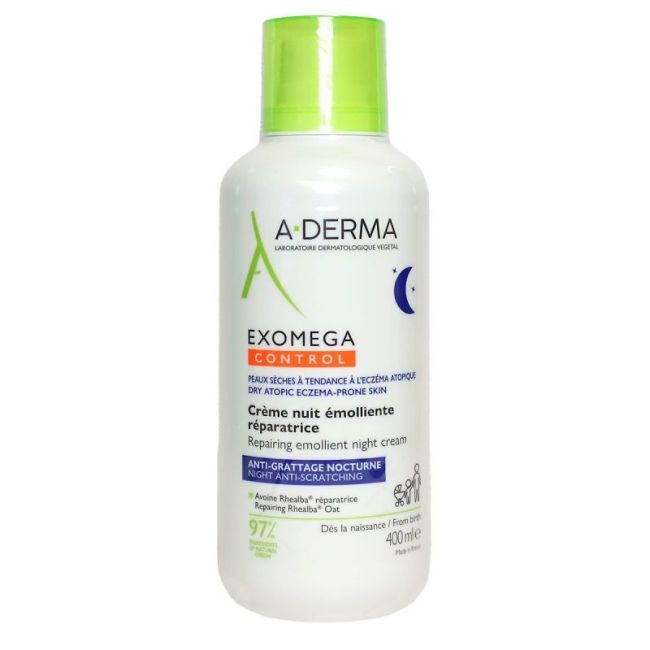 Aderma Exomega Control Nuit Cr Emolliente Reparatrice Fl Pompe/400Ml