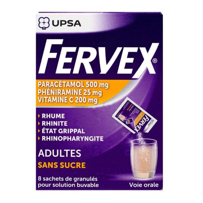 Fervex Gle S Buv En Sachet Sans Sucre Adulte B/8