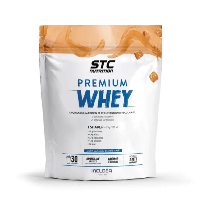 Premium Whey Pdr Pour Boisson Caramel Beurre Sale Doypack/750G