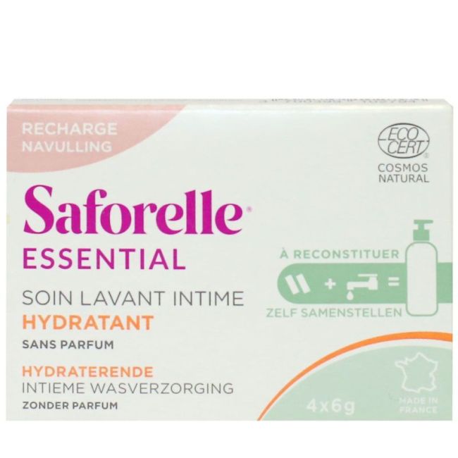 Saforelle Essential Soin Lavant Intime A Reconstituer Boitier De Recharge Hydratant 2X200Ml