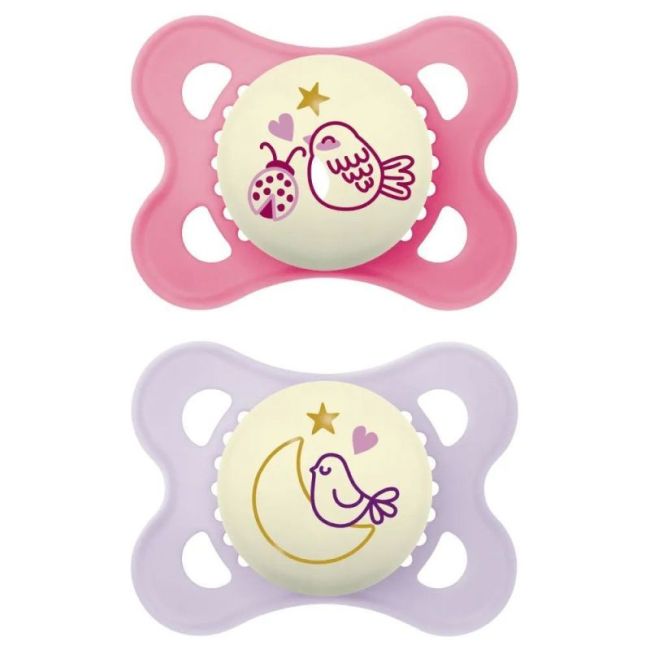Mam Original Sucette Nuit Silicone 2-6Mois B/2