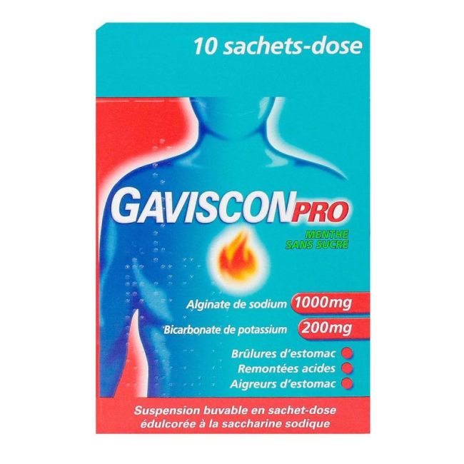Gavisconpro Susp Buv En Sachet Menthe 10Sach/10Ml