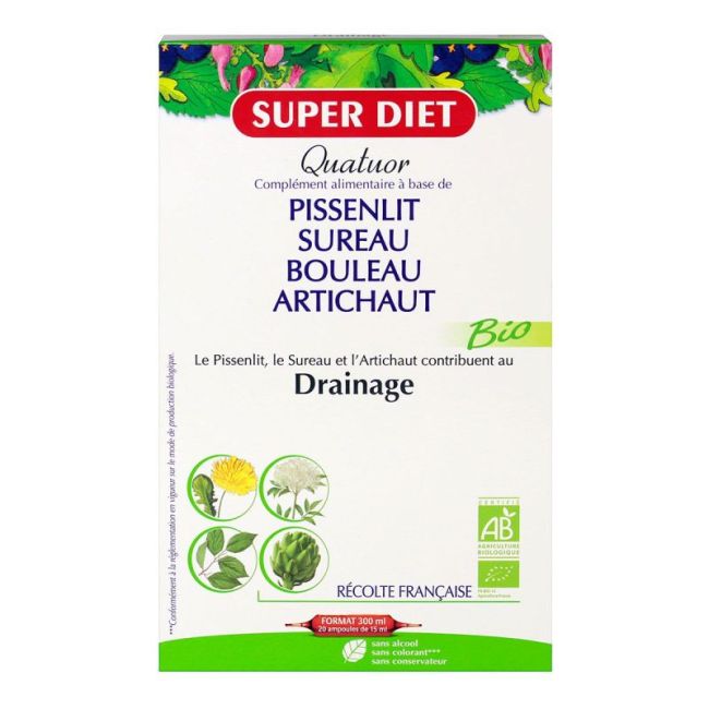 Superdiet Quatuor Bio S Buv Drainage 20Amp/15Ml