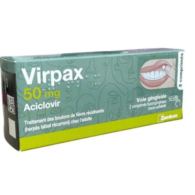 Virpax 50 Mg Cpr Buccogingiv Muco-Adh Plq/1