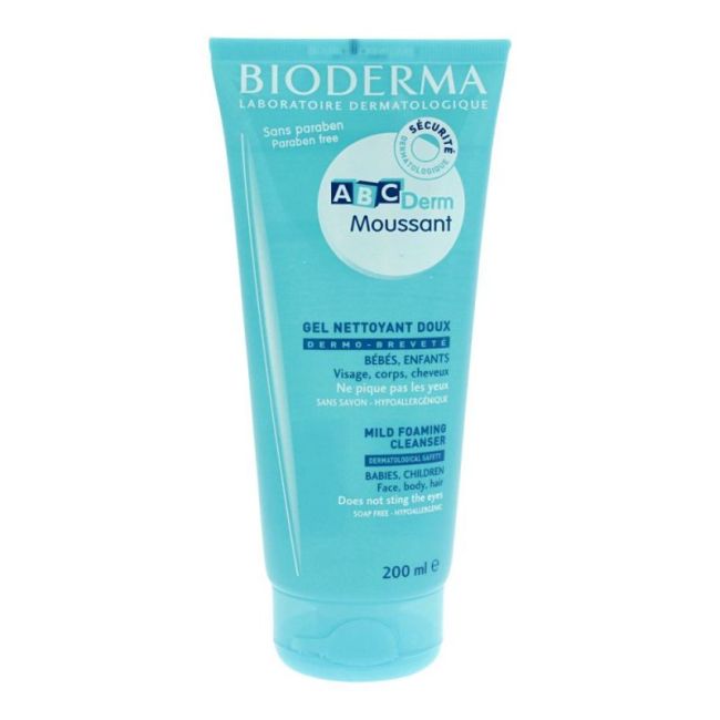 Bioderma Abcderm Moussant Gel Doux Nettoyant Bebe T/200Ml