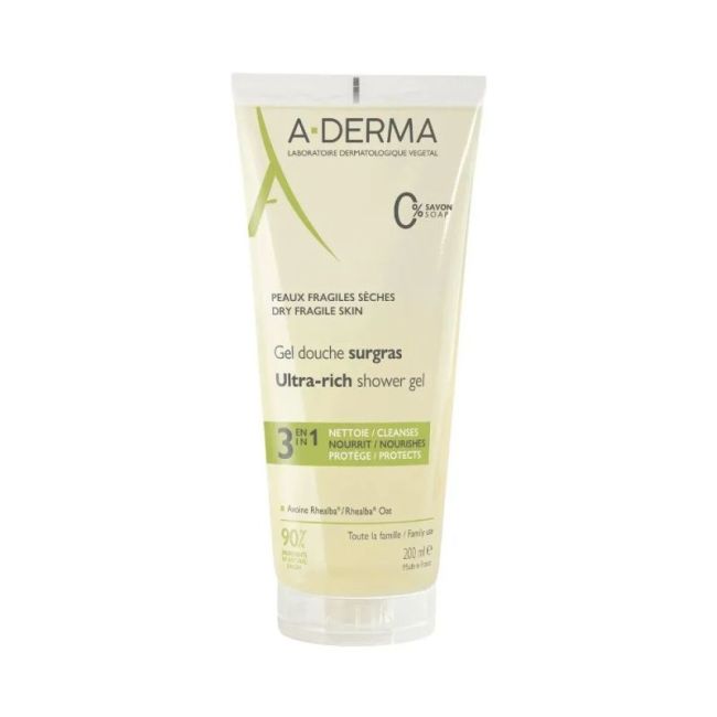Aderma Gel Douche Surgras Visage Et Corps T/200Ml