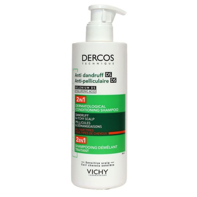 Dercos Ds Shampooing Antipelliculaire 2 En 1 Fl Pompe/390Ml
