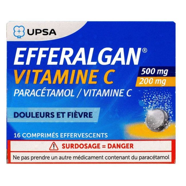 Efferalgan Vitamine C 500 Mg/200 Mg Cpr Eff 2T/8