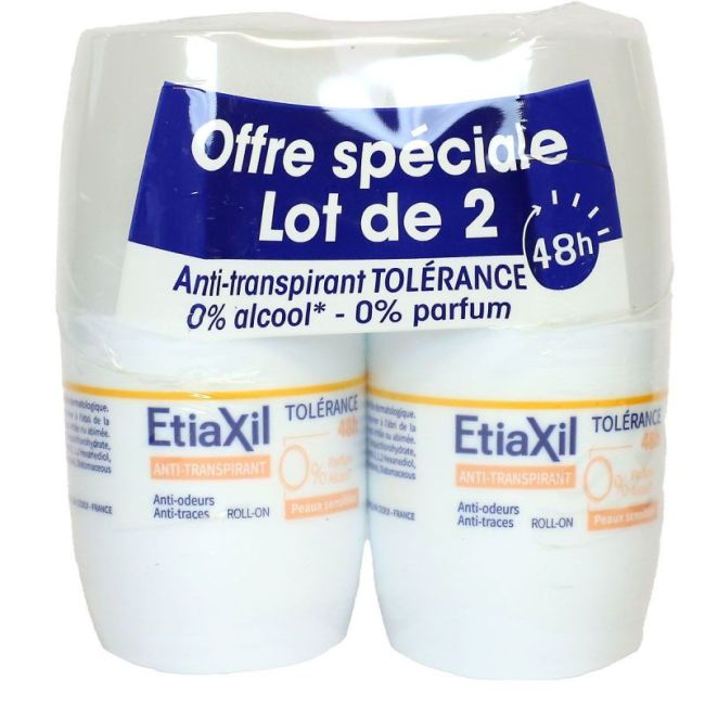 Etiaxil Antitranspirant Tolerance Deodorant 48H 2Roll-On/50Ml