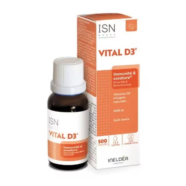 Vital-D3 1000 Ui S Buv Immunite & Ossature Fl Cpte-Gttes/20Ml