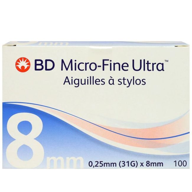 Bd Micro-Fine Ultra Aiguille Sterile Usage Unique Pour Stylo Injecteur 8Mmx31G B/100
