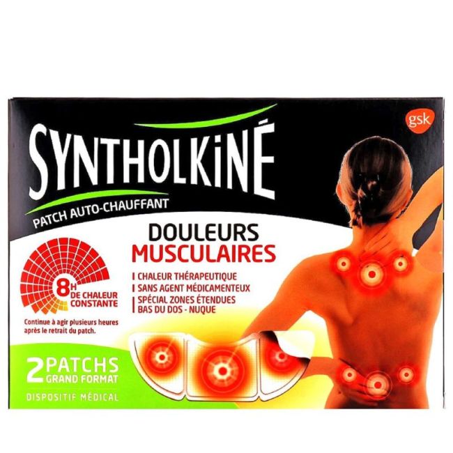 Syntholkiné Patch Chauffant 8 Heures Douleurs Musculaires Grand Format B/2