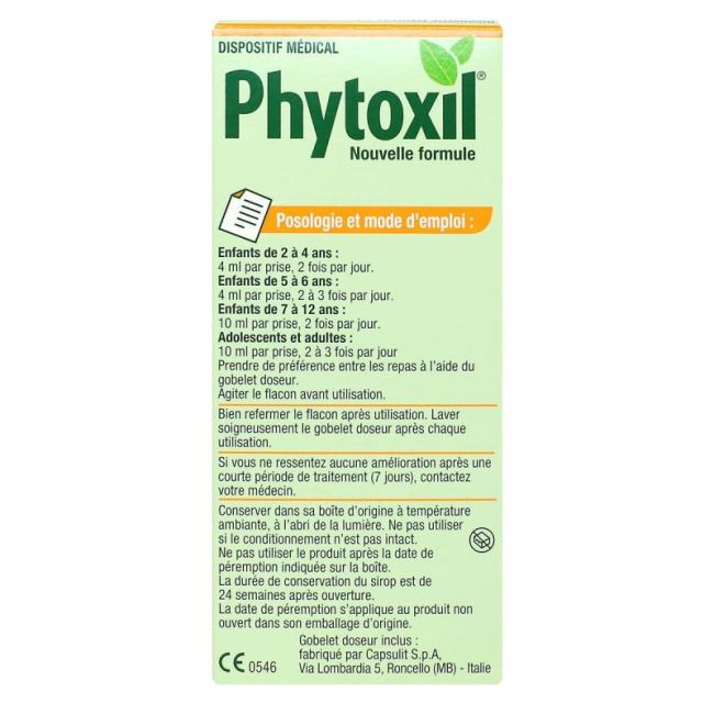 Phytoxil Toux Sucre Nouvelle Formule Sirop Adulte Enfant +2Ans Fl/100Ml
