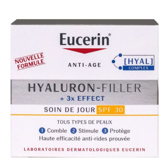 Eucerin Hyaluron-Filler +3X Effect Spf30 Emuls Soin De Jour Tous Type De Peau Pot/50Ml