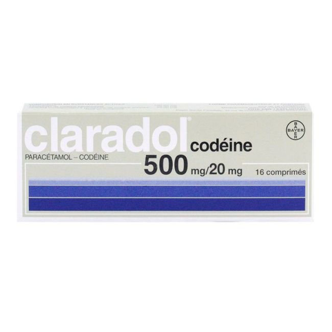 Claradol Codeine 500 Mg/20 Mg Cpr Sec Plq/16